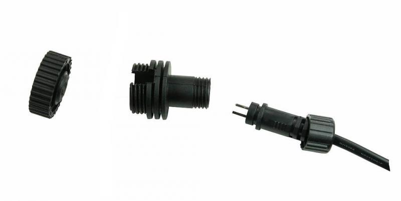 KOPPLINGSPLINT för Lågvoltskabel 12V DIN-Kontakt Svart