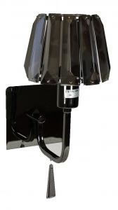 ORIVA Vägglampa Kristall K5 23cm Svart Krom