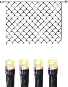 SYSTEM DECOR EXTRA Ljusnät 2m 100LED Varmvit/Svart IP44