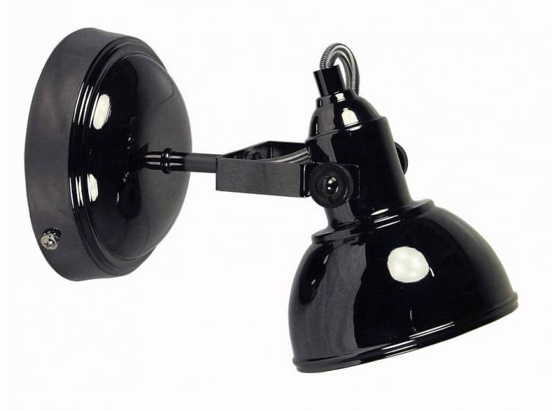 INDUSTRI Väggspot 15cm Svart Krom