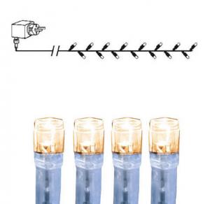 SERIE LED Ljusslinga 8m 80LED IP44 Varmvit Transparent