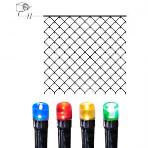 Ljusnät 3x3m Serie LED Flerfärgad/Svart