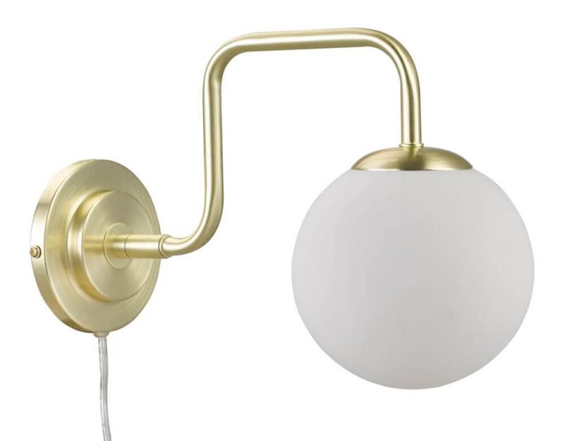 LONDON Vägglampa 21cm Borstad mässing