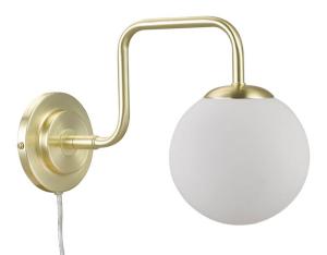 LONDON Vägglampa 21cm Borstad mässing