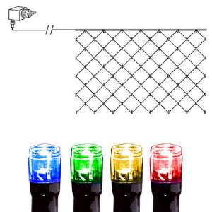 SERIE LED Ljusnät 2m 90LED IP44 Flerfärgad Svart