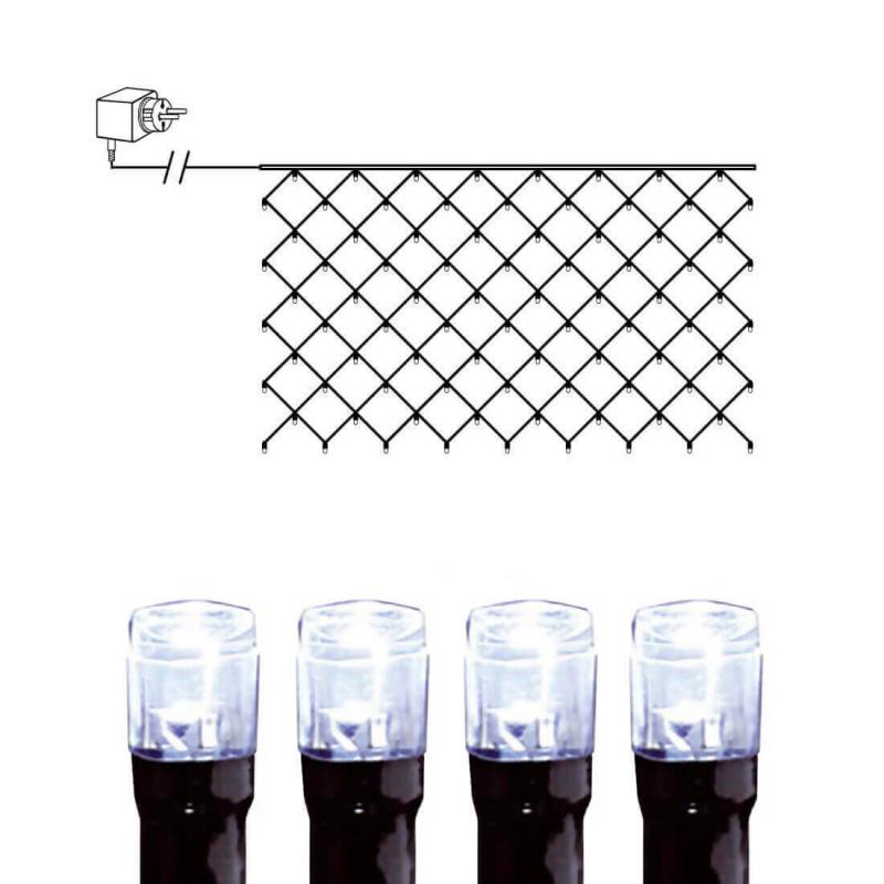 Ljusnät 2x1m Serie LED Kallvit/Svart