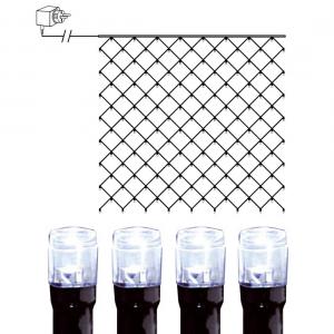 Ljusnät 3x3m Serie LED Kallvit/Svart