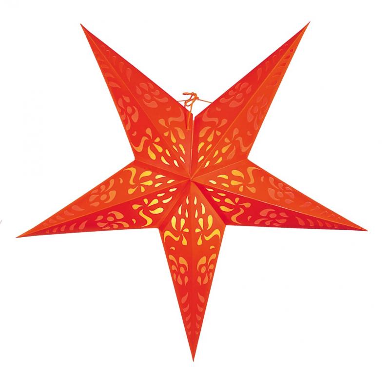 Fine Pappersstjärna 60 cm Orange