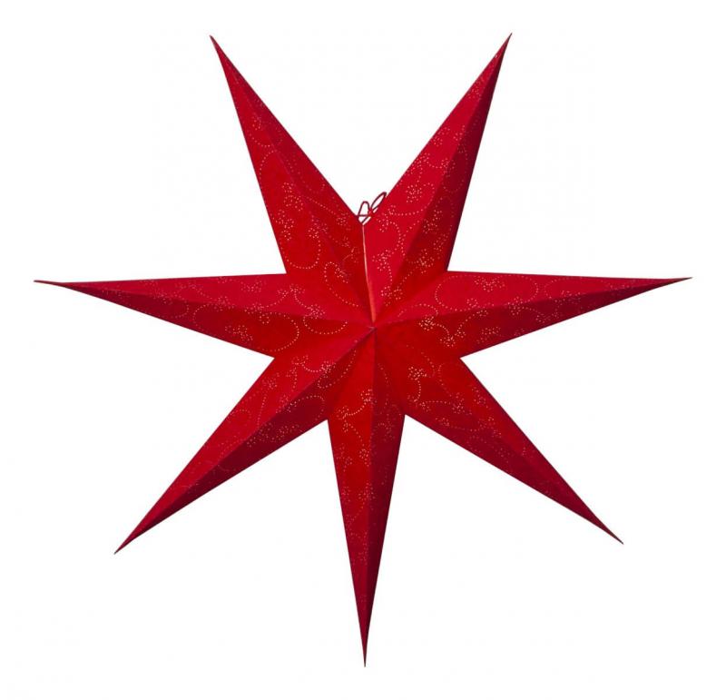 DECORUS Pappersstjärna 75cm Röd