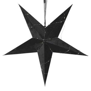 VELVET Batteristjärna 60cm Svart