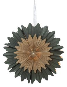 CRYSTAL Pappersstjärna 50cm Grön