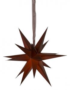 DECEMBER Pappersstjärna 55cm Brun