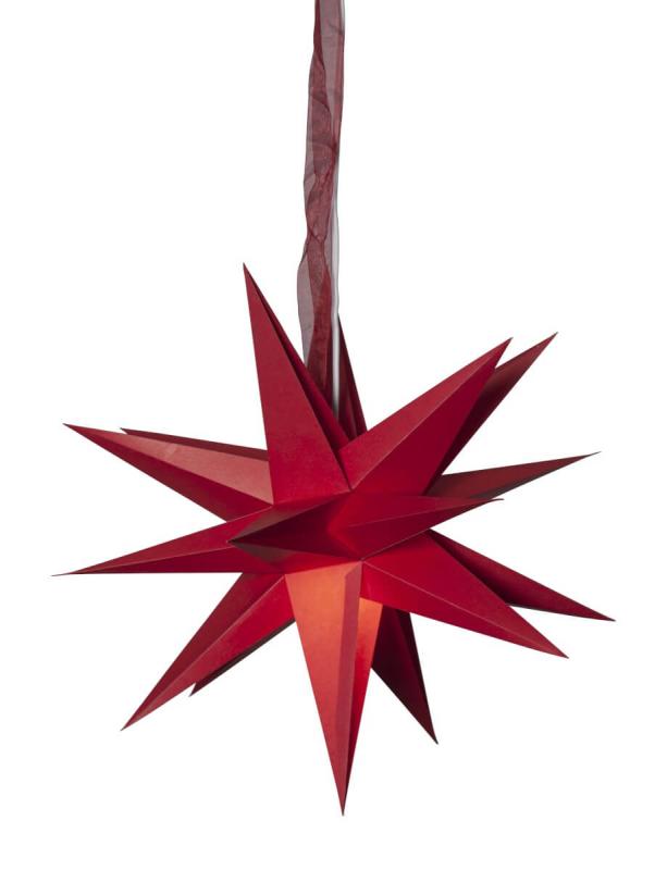 DECEMBER Pappersstjärna 35cm Röd