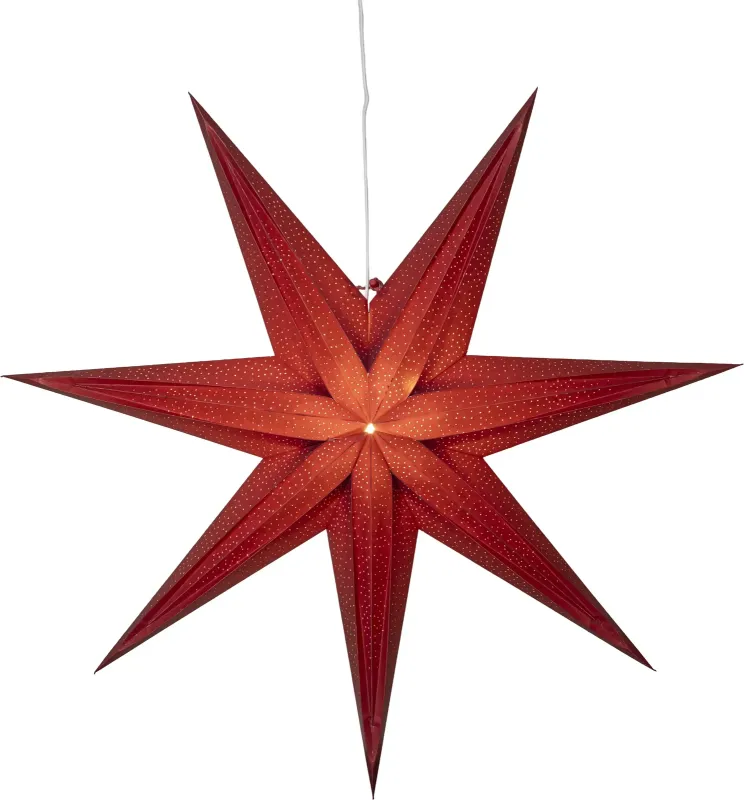 HOLLY Pappersstjärna 75cm Röd