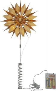 FLINGA Toppstjärna 10L Batteri 20cm Guld