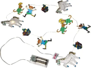 PIPPI Ljusslinga Batteri 1,65m 23LED Varmvit/Flerfärgad