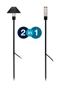 APOLLO 2in1 Pollare 65cm Svart IP44