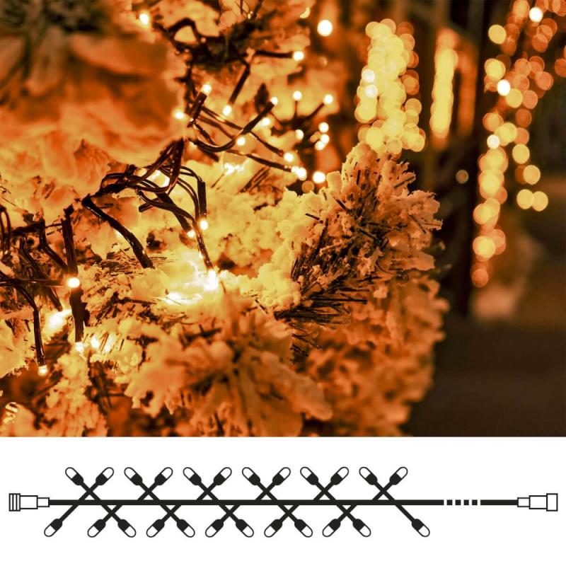 CLUSTER Utbyggbar ljusslinga 5m 12V Varmvit IP44