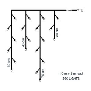 ICE Ljusgardin 10m 12V IP44
