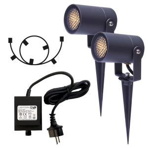 LUNA START Allroundspot 15cm 2-Pack 12V Grå IP65