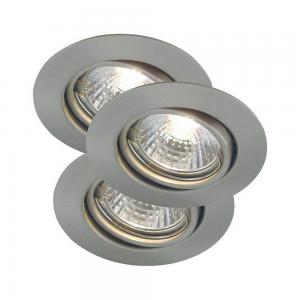 Triton 3-pack Inbyggnadsspot Borstad Stål