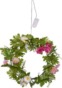 SUMMER Krans 30cm 15LED Grön Batteri