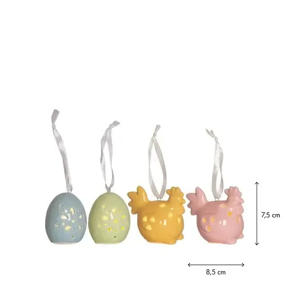 ESTHER Dekorationsfigur Batteri 7,5cm Flerfärgad