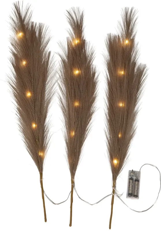 PLUMES Dekorationskvist 65cm Brun Batteri