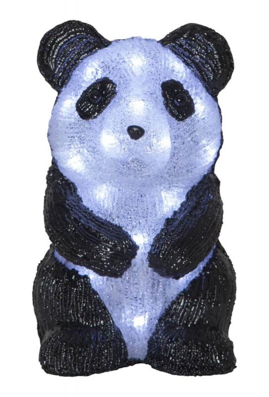 CRYSTALO Dekorationsfigur Panda 20L 27cm Svart