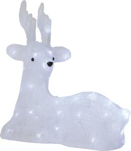 CRYSTALO Utomhusdekoration Hjort 43cm 60LED Klar IP44