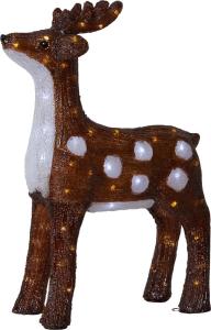CRYSTALO Utomhusdekoration Hjort 65cm 80LED Brun IP44
