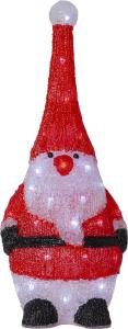 CRYSTALO Utomhusdekoration Tomte 59cm 40LED Röd IP44