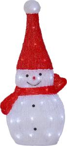 CRYSTALO Utomhusdekoration Snögubbe 59cm 40LED Vit IP44