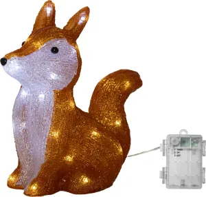 CRYSTALO Utomhusdekoration Räv 28cm 30LED Orange IP44