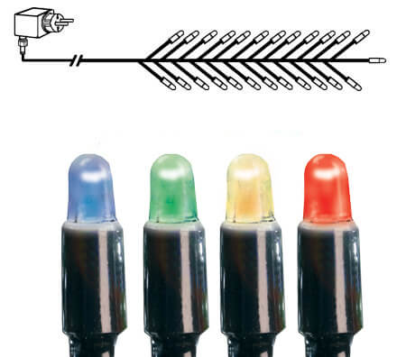 SERIE MICRO Klusterslinga 2m IP44 Flerfärgad Svart