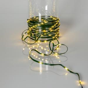 DEW DROP MICRO Ljusslinga 15m 200LED Varmvit/Grön