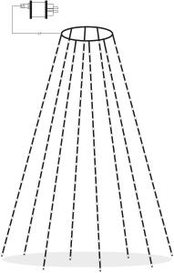 DEW DROP Julgransslinga 2m 160LED Flerfärgad/Grön IP44