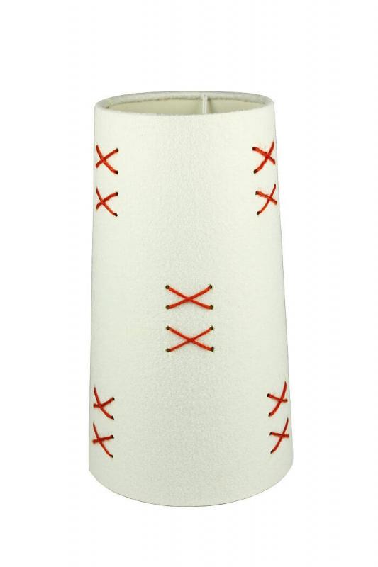 ORIVA Lampskärm X Hög Filt 16cm Vit/Röd