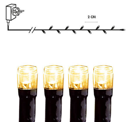 SERIE LED Ljusslinga 16m 800LED IP44 Extra varmvit Svart