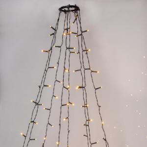 GOLDEN WARM WHITE Julgransbelysning 2m Grön IP44