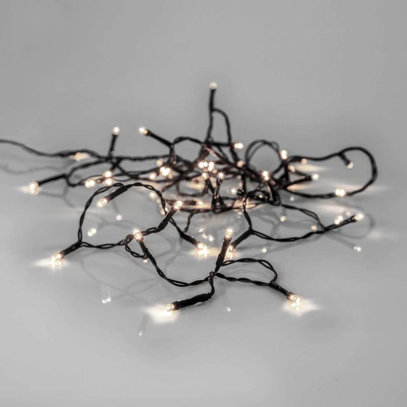 SERIE LED Ljusslinga Crispy Ice White 40L 2,8m Svart