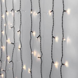 SERIE LED Ljusgardin Crispy Ice White 120L 200cm Svart