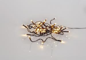 SHINY WARMWHITE Ljusslinga 3m 40LED Varmvit/Svart IP44