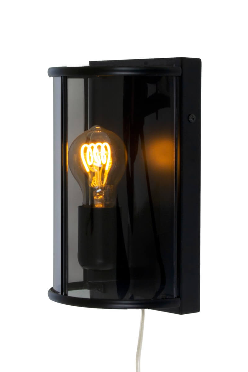 BUDGIE Vägglampa 25cm Svart/Rökgrå