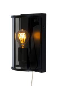 BUDGIE Vägglampa 25cm Svart/Rökgrå