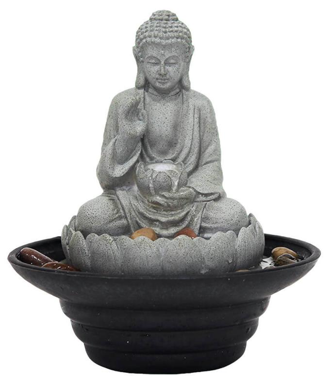 INOMHUSFONTÄN PT Buddha 24,5cm LED