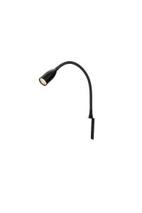 SENSILO Sänglampa Dimbar 37cm Svart