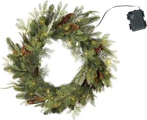 MIXI Krans Batteri 60cm 30LED Grön
