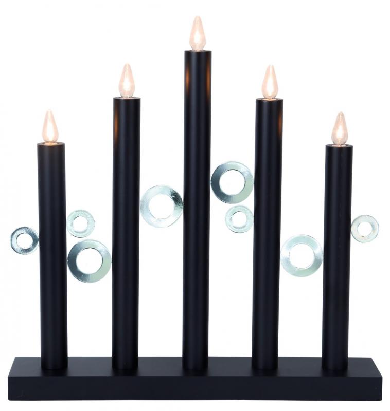 Ljusstake Circle Light Svart