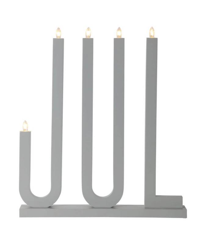 JUL Träljusstake 48cm Grå